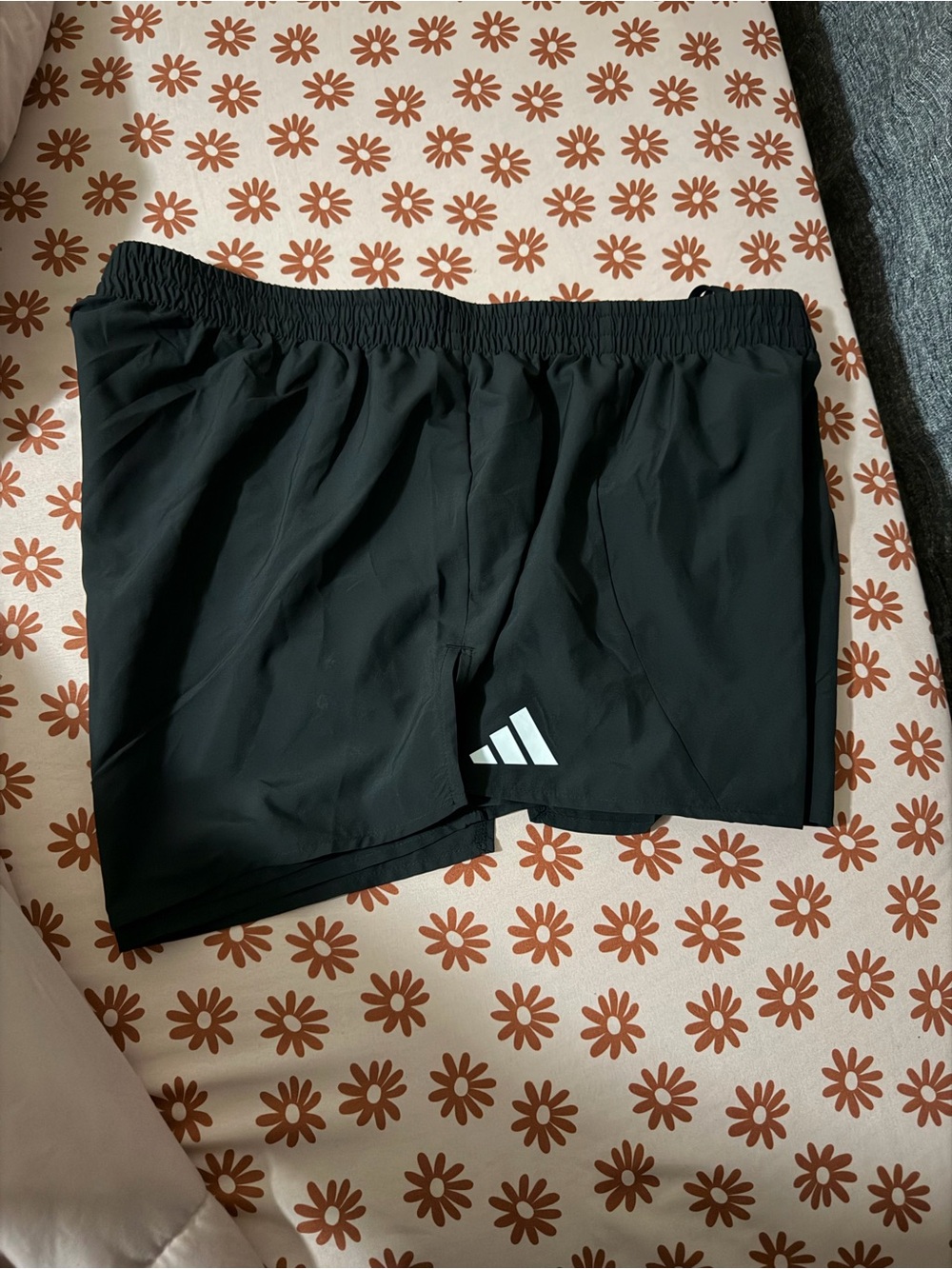 adidas Black Athletic Running Shorts with Logo